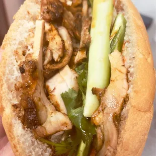 Grilled chicken Banh Mi Sandwich