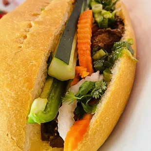 Grilled pork Banh Mi Sandwich