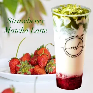 Strawberry Matcha Latte