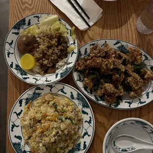 滷肉飯 鹹酥雞 蛋炒飯