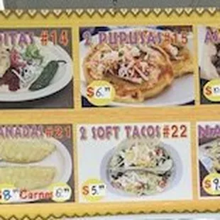 Menu and Prices as of 4/24