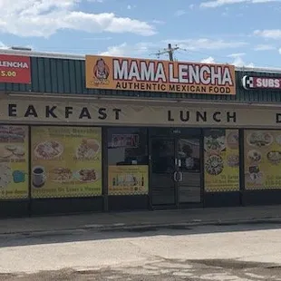the front of the restaurant