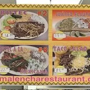 Menu and Prices as of 4/24