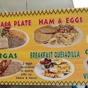 Menu and Prices as of 4/24