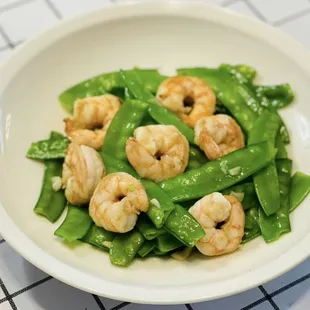 Fried Shrimp w/ Snow Peas
