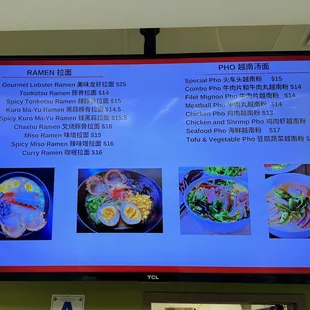 menu, sushi and sashimi