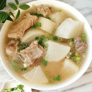 Radish Pork Ribs Soup