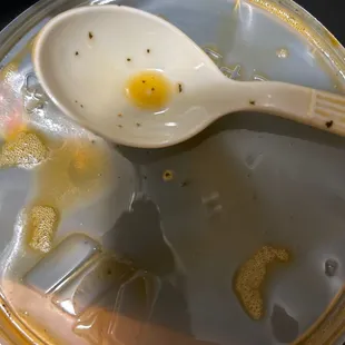 Grease from ALBONDIGAS broth