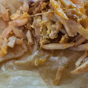 FRY BURRITO WITH CHEESE EGG AND A BIT OF BACON