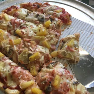 Hawaiian pizza - ~$8