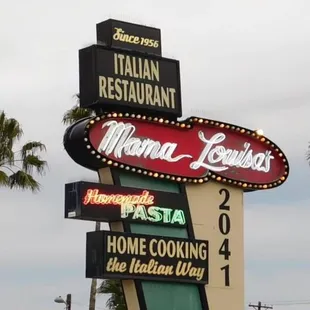 a sign for a restaurant