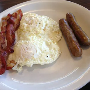 Other half of French toast breakfast. Perfectly cooked mediu