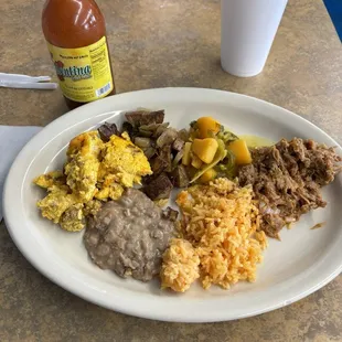 Breakfast buffet with Eggs &amp; Chorizo and the best tortillas!