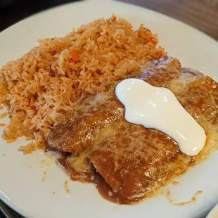 Chicken &amp; cheese enchilada