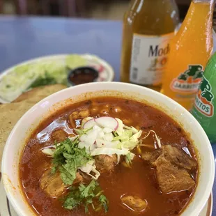 Menudo  every hand made corn tortillas