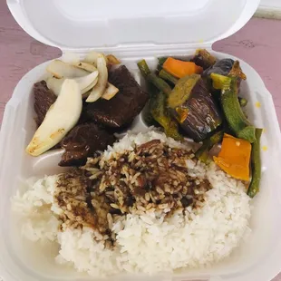 Bistek, Pinakbet and rice