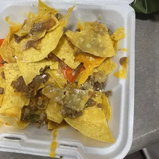 Picadillo nachos