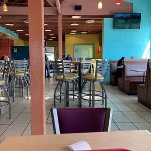 Inside Mama Margie's is really colorful