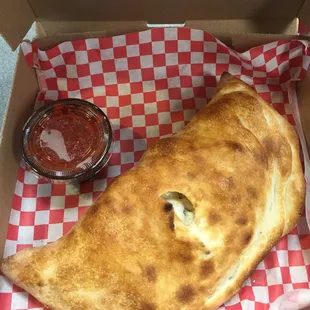 Calzone from Mama Mead's!