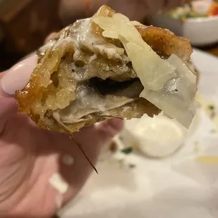 Breaded stuffed Fried Mushrooms