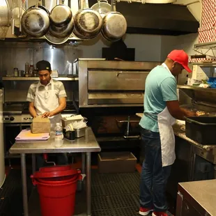 two men in a kitchen