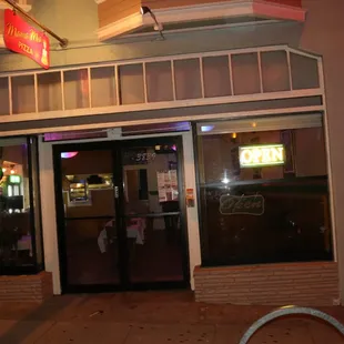 the front of the restaurant