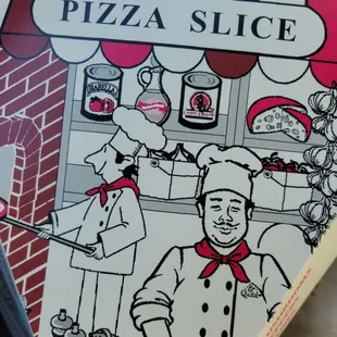 a cook and a pizza slice