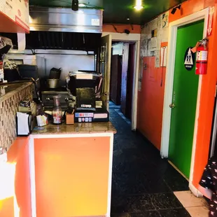 register off to your left bottled sodas &amp; can one table .