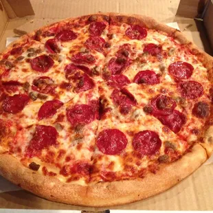 Meat lovers pizza