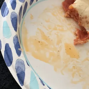 This is how far I got into the pizza when I realized I had a nail in my mouth.