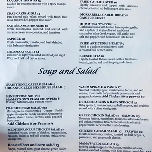 Menu- Appetizers/Soup/Salad  (2023 July