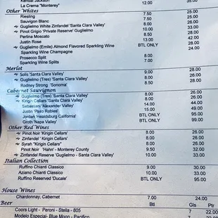 Menu- Wine List (2023 July)
