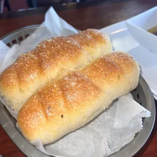 Complimentary Parmesan bread sticks