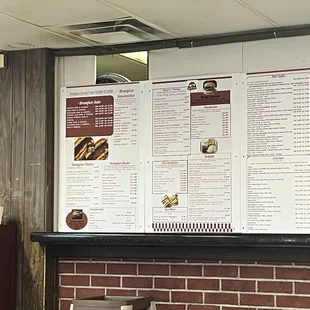 Menu board