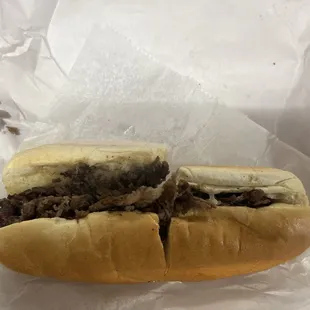 Small cheesesteak- only meat &amp; cheese
