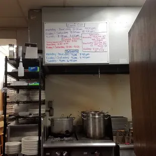 Kitchen view from the takeout window