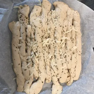 Breadsticks ready to eat