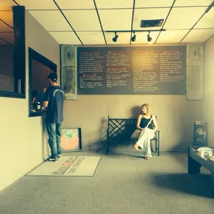 Just placing orders. The chalkboard is the menu