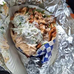 Chicken gyro wrap