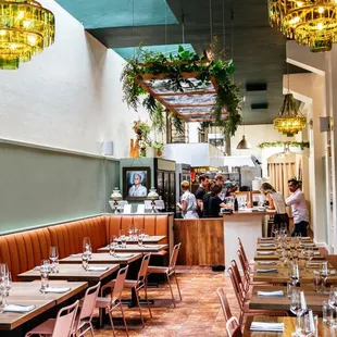 the interior of a restaurant