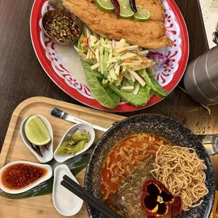 Crispy Trout and Short Rib Khao Soi