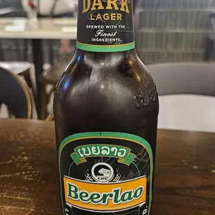 Secret menu item Beer Lao. Good, but I prefer the Singha beer.