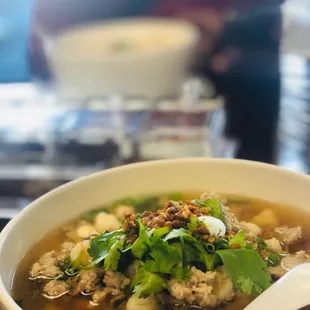 Rice soup in cold weather is the best!! Dumpling is tasty too. Mama Pam (owner) is so nice and sweet.