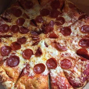 Perfect large pepperoni pizza