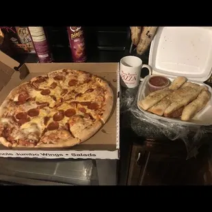My diner tonight.  Even got a cup for the reopening today.