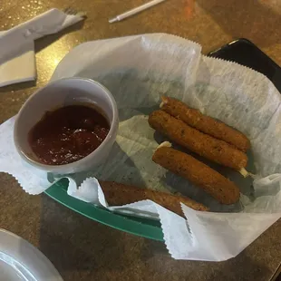 Provolone Sticks (came with 6, ate a few before picture)