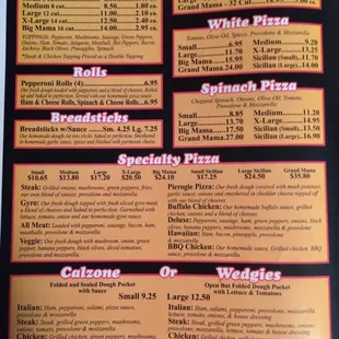 Mama Pepinos West Newton Menu 1st Page