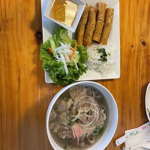 Spring Roll and Pho