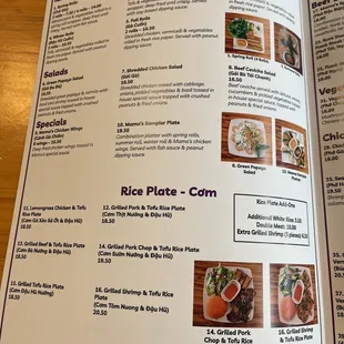 11/2022 new menu new prices