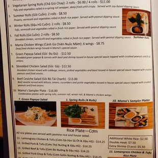 Appetizer - Khai Vi menu